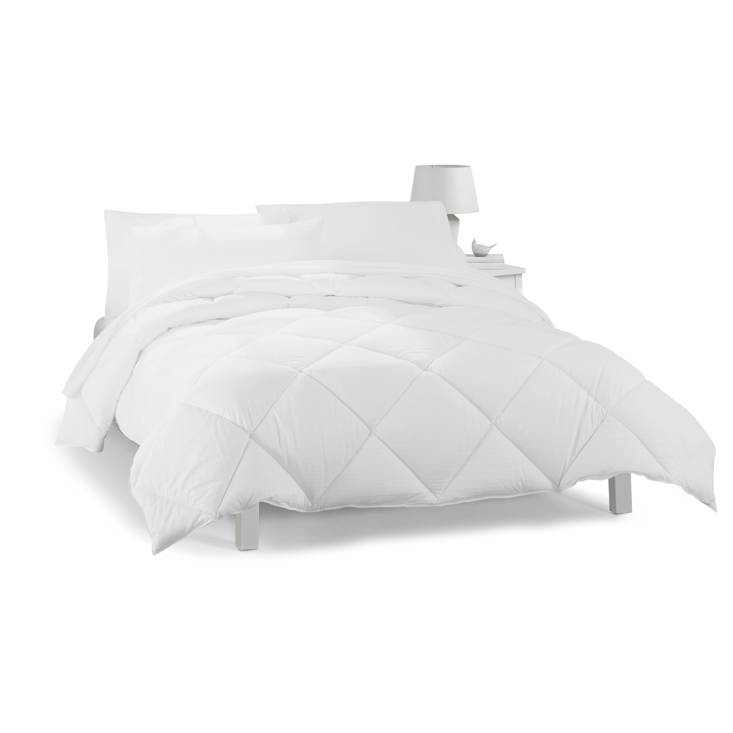 Serta Air Dry Extra Warmth Quilted Microfiber Fill Down Alternative Comforter, Twin, White