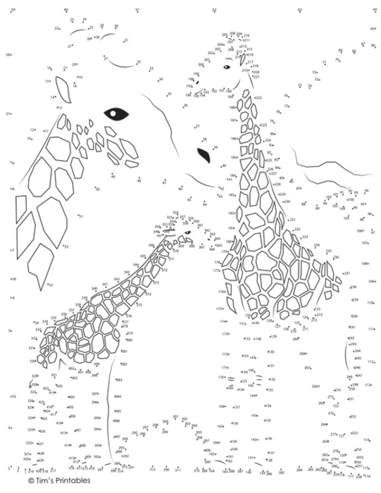 Giraffe Extreme Dot-to-Dot / Connect the Dots PDF