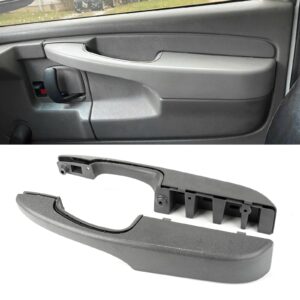 3mirrors Interior Door Pull Handle Front Driver & Passenger Side Armrest Handle Compatible with 2003-2019 Chevrolet Express or GMC Savana 1500 2500 3500 Van (Gray)