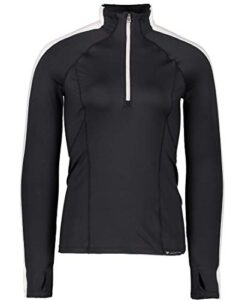 obermeyer womens discover 1/4 zip top, black, large