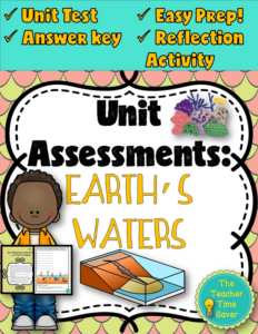 earth's waters oceanography interactive notebook- test