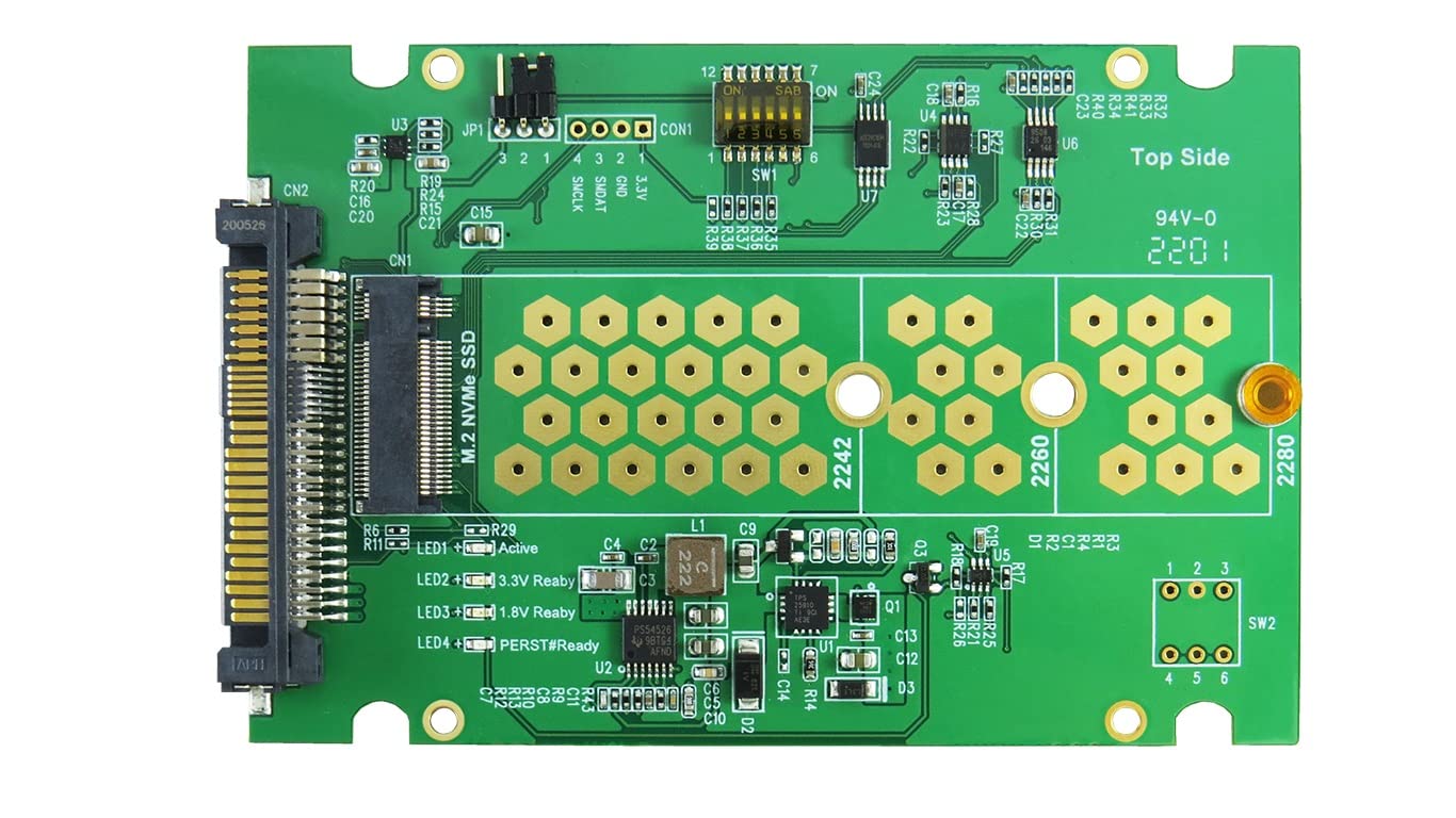 Micro SATA Cables |U.3 (SFF-8639) PCIe Gen 4 16GT/s to M.2 NVMe SSD Adapter