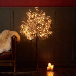 hairui lighted gypsophila tree 4ft 90 led artificial baby breath flowers with lights for wedding party winter christmas holiday decoration