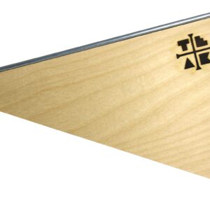 XL Polebank Fingerboard Obstacle - Handmade Ramp in USA - Large Park Sized with Steel Rail - 12" Long, 4.5" Tall - Teak Tuning