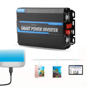 Car Power Inverter, 2000W 12V to 220V Pure Sine Power Voltage Inverter Transformer Auto Accessory