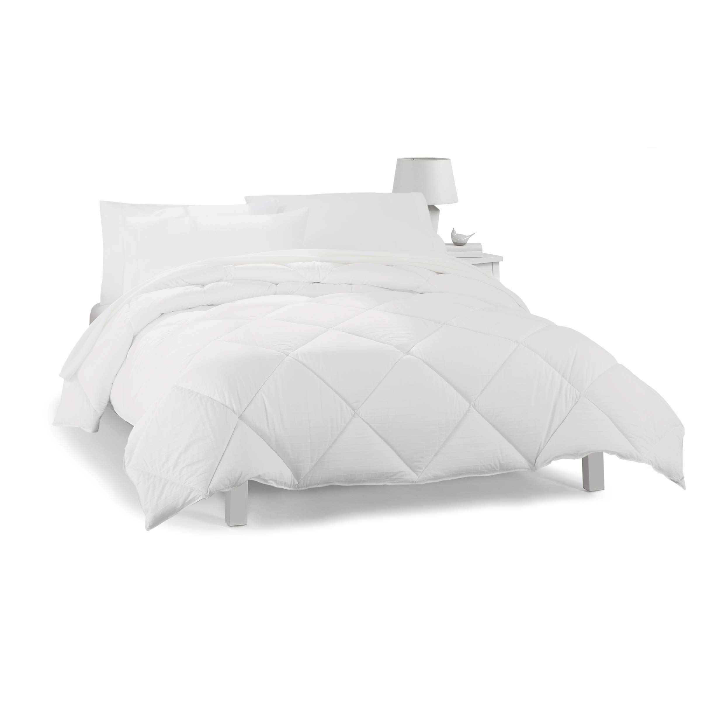 Serta Air Dry Year Round Quilt-Stitched Microfiber Fill Down Alternative Comforter, Twin, White