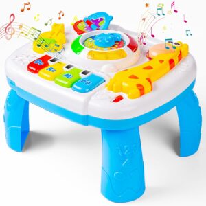 subao baby musical toys 6 to 12 months early educational activity table for toddlers 1-3 learning table baby boy girls toys 12-18 months best birthday gifts 9.6x8.6x6.0 inches