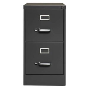 Hirsh 26.5-in Deep 2 Drawer Metal Letter Width Vertical File Cabinet Charcoal