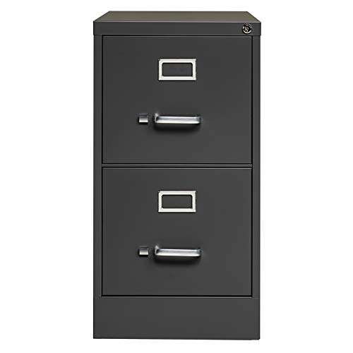 Hirsh 26.5-in Deep 2 Drawer Metal Letter Width Vertical File Cabinet Charcoal