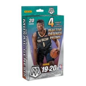 2019-20 panini mosaic basketball card factory sealed hanger box - exclusive reactive orange prizms - 20 cards per box - find zion williamson and ja morant rookie cards!