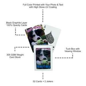 Discount Photo Gifts Custom Playing Cards - Add Images and Text to Personalize Your Deck of Cards - Personalized Poker Cards