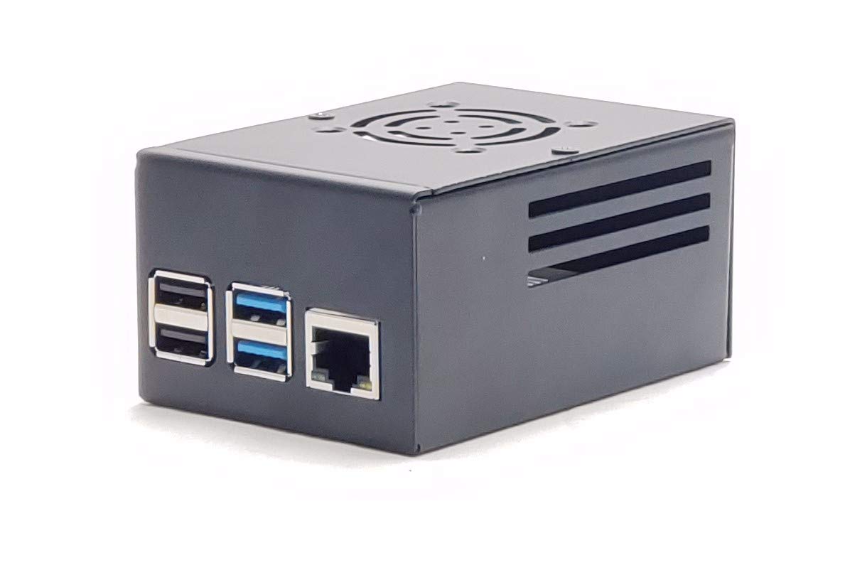 Raspberry Pi Deep Case PoE 5.2V@3.5A HAT Metal Enclosure Protective Box Cooling Fan 17.5Watt Power Over Ethernet (POE) HAT PoE Network Standard Compliant for Rpi 4 Model B by CMC TECH