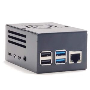 Raspberry Pi Deep Case PoE 5.2V@3.5A HAT Metal Enclosure Protective Box Cooling Fan 17.5Watt Power Over Ethernet (POE) HAT PoE Network Standard Compliant for Rpi 4 Model B by CMC TECH