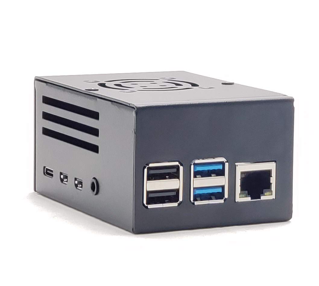 Raspberry Pi Deep Case PoE 5.2V@3.5A HAT Metal Enclosure Protective Box Cooling Fan 17.5Watt Power Over Ethernet (POE) HAT PoE Network Standard Compliant for Rpi 4 Model B by CMC TECH