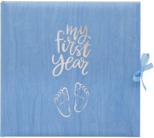 baby's my first year record log book to commemorate birth through their first year on earth - blue