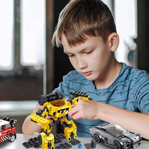 PANLOS 862 PCS Robot Building Toys, 8 in 1 Creative Construction Transform Racing Car Building Bricks Vehicles Kit, STEM Learning Building Blocks Set, Birthday Gifts for Kids Boys Girls Age 6-14