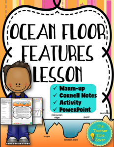 ocean floor features printable lesson