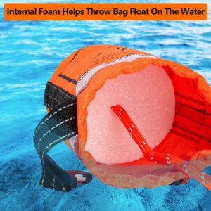 NTR Water Rescue Throw Bag with 70 Feet of Rope in 3/10 Inch Tensile Strength Rated to 1844lbs, Throwable Device for Kayaking and Rafting, Safety Equipment for Raft and Boat