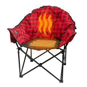 kuma outdoor gear lazy bear heated chair 1, red plaid
