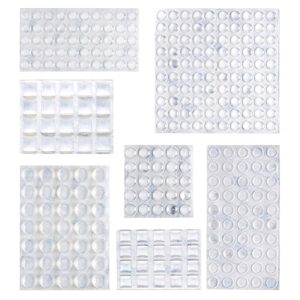 amazon basics 300-piece clear self adhesive rubber bumpers pads, 6.9 x 4.5 x 0.6 inch