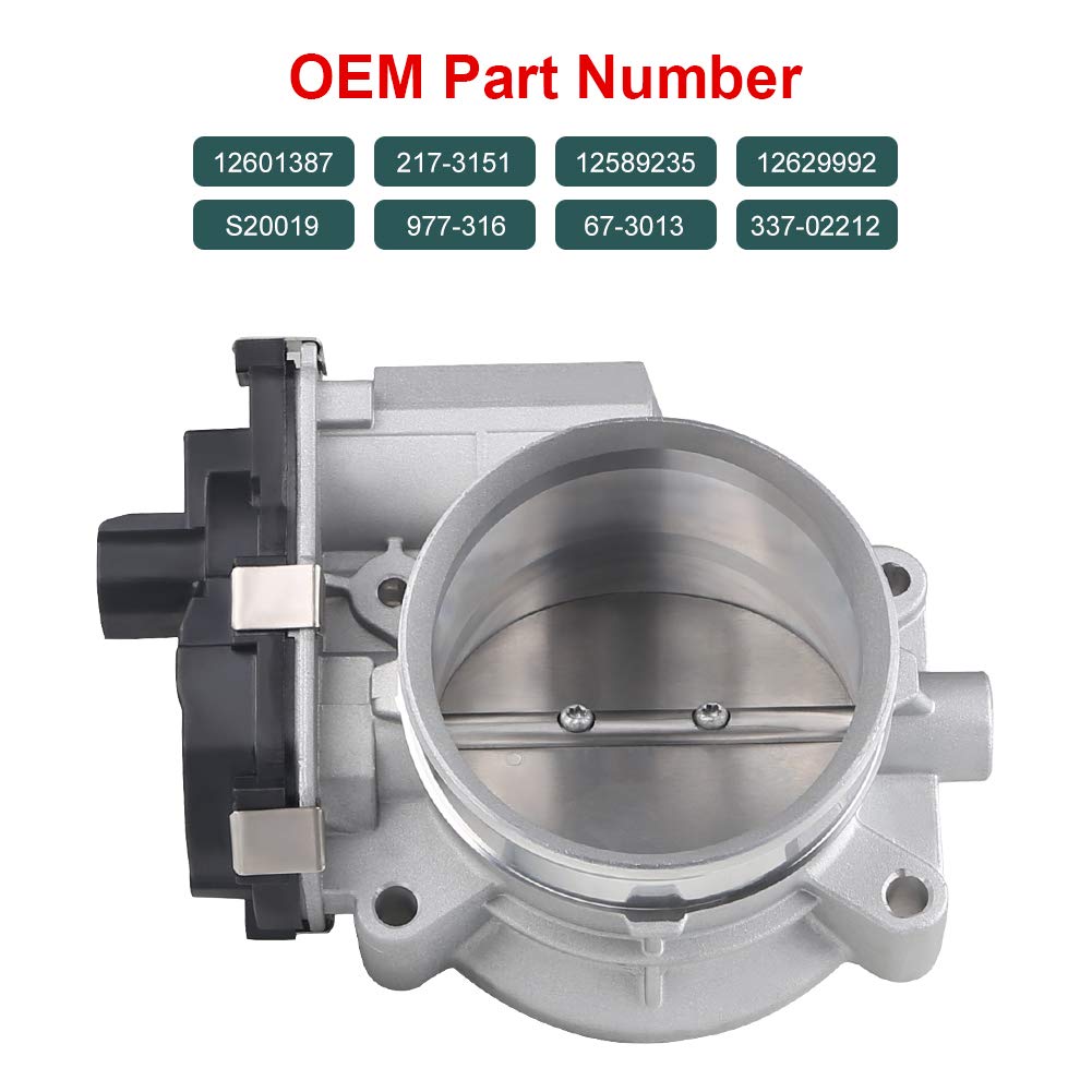 WMPHE Electronic Throttle Body Assembly Compatible with Chevy Express GMC Sierra Cadillac Escalade Hummer H2 H3 Throttle Actuator Replace OEM 217-3151 12601387 Fuel Injection Throttle Body