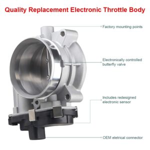 WMPHE Electronic Throttle Body Assembly Compatible with Chevy Express GMC Sierra Cadillac Escalade Hummer H2 H3 Throttle Actuator Replace OEM 217-3151 12601387 Fuel Injection Throttle Body