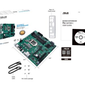 ASUS PRO Q470M-C/CSM LGA1200 (Intel® 10th Gen) uATX Commercial Motherboard (Intel vPro, Intel LAN, 2xDisplayPorts, HDMI/D-Sub,TPM, LPC debug Header and ASUS Control Center Express)