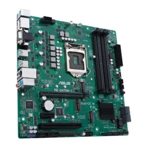 ASUS PRO Q470M-C/CSM LGA1200 (Intel® 10th Gen) uATX Commercial Motherboard (Intel vPro, Intel LAN, 2xDisplayPorts, HDMI/D-Sub,TPM, LPC debug Header and ASUS Control Center Express)