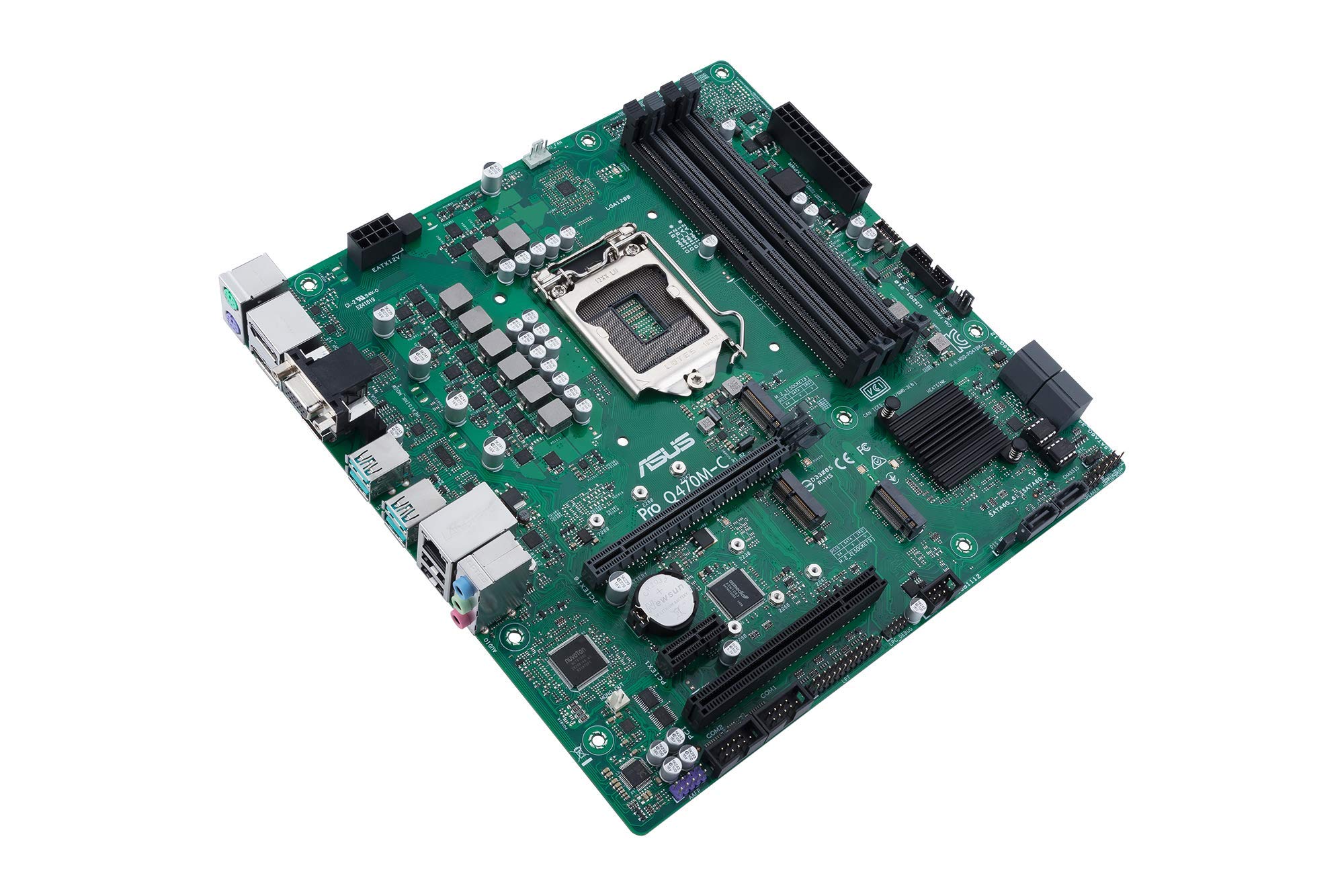 ASUS PRO Q470M-C/CSM LGA1200 (Intel® 10th Gen) uATX Commercial Motherboard (Intel vPro, Intel LAN, 2xDisplayPorts, HDMI/D-Sub,TPM, LPC debug Header and ASUS Control Center Express)