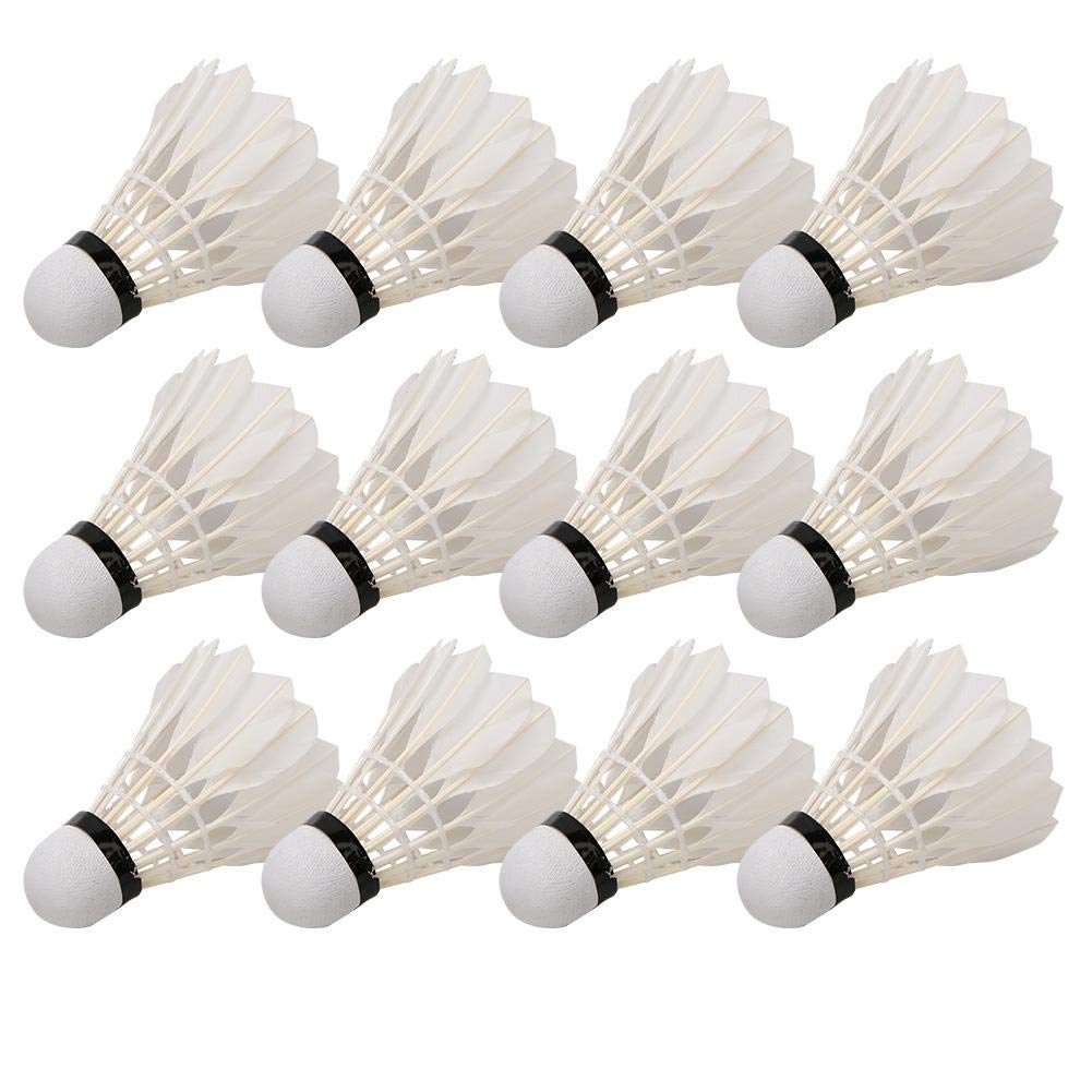 Tbest 12PCS Badminton Balls, Duck Feather Badminton Shuttlecocks Outdoor Indoor Sports Practice Training Balls Shuttlecocks Duck Feather Shuttlecocks For Badminton Badminton Ball