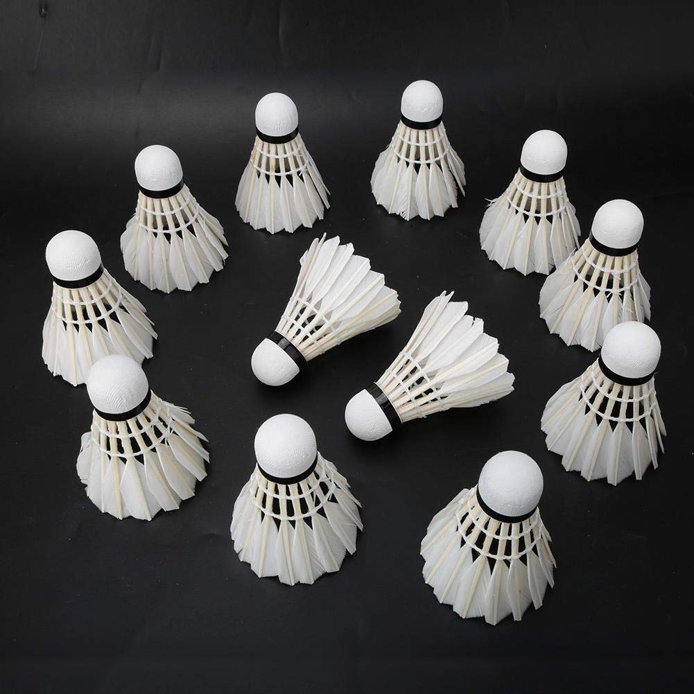 Tbest 12PCS Badminton Balls, Duck Feather Badminton Shuttlecocks Outdoor Indoor Sports Practice Training Balls Shuttlecocks Duck Feather Shuttlecocks For Badminton Badminton Ball