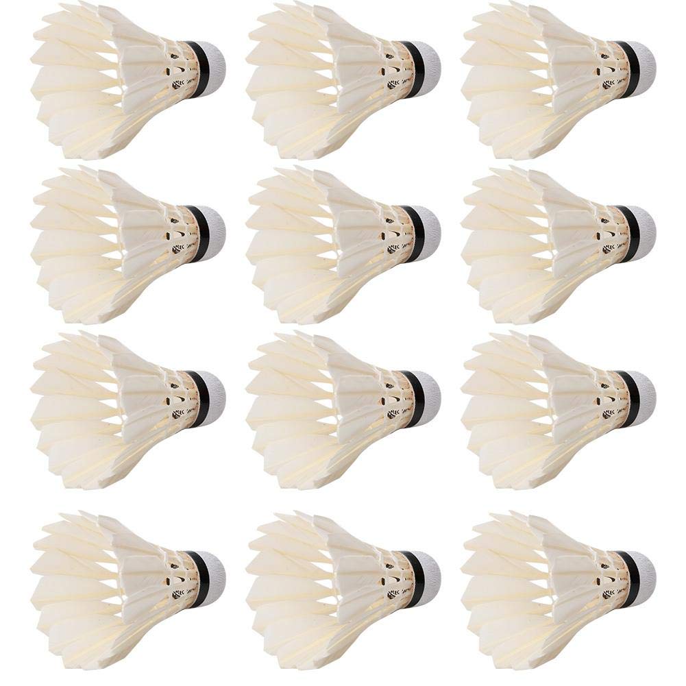 Tbest 12PCS Badminton Balls, Duck Feather Badminton Shuttlecocks Outdoor Indoor Sports Practice Training Balls Shuttlecocks Duck Feather Shuttlecocks For Badminton Badminton Ball