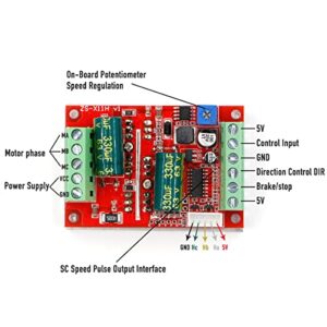 RioRand 350W 6-60V PWM DC Brushless Electric Motor Speed Controller with Hall