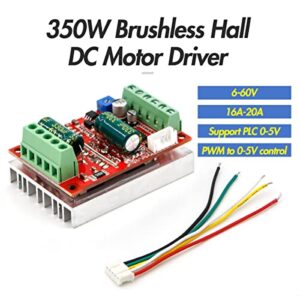 RioRand 350W 6-60V PWM DC Brushless Electric Motor Speed Controller with Hall