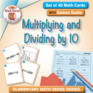 multiplying and dividing by 10: 40 math cards with games guide 4b11