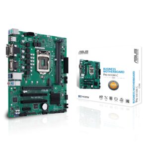 asus pro h410m-c/csm lga1200 (intel® 10th gen) micro atx commercial motherboard (m.2, intel lan, dvi, lpt, lpc debug header, chassis intrusion header and asus control center express)