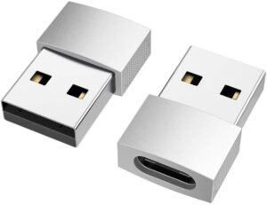 nonda usb c to usb adapter (2 pack), usb-c female to usb male, usb type c female to usb otg adapter for macbook pro 2015/2013, macbook air 2017/2015, laptops, wall chargers, power banks