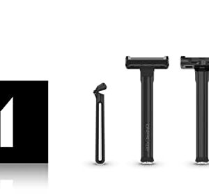 OneBlade Core Safety Razor for Fine Hair - Includes Stand & 10 Premium Japanese Feather Blade Refills - Introductory Level