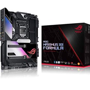 ASUS ROG Maximus XII Formula Z490 (WiFi 6) LGA 1200 (Intel 10th Gen) ATX Gaming Motherboard (16 Power Stages, EK CrossChill III, 10 Gbps & Intel 2.5Gb LAN, Triple M.2, 2” Livedash OLED, Aura Sync)