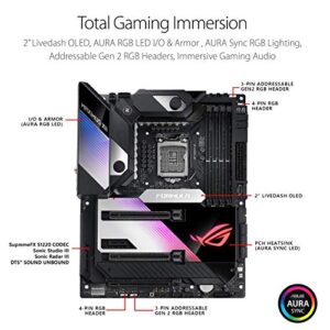 ASUS ROG Maximus XII Formula Z490 (WiFi 6) LGA 1200 (Intel 10th Gen) ATX Gaming Motherboard (16 Power Stages, EK CrossChill III, 10 Gbps & Intel 2.5Gb LAN, Triple M.2, 2” Livedash OLED, Aura Sync)