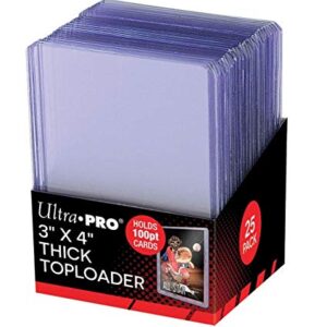 ultra PRO 100pt 3x4 Thick Top Loader - 25 Count Qty