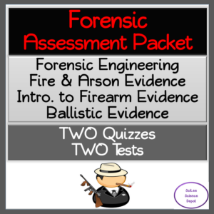 forensic engineering, fire & arson, firearms & ballistics no prep assessment packet