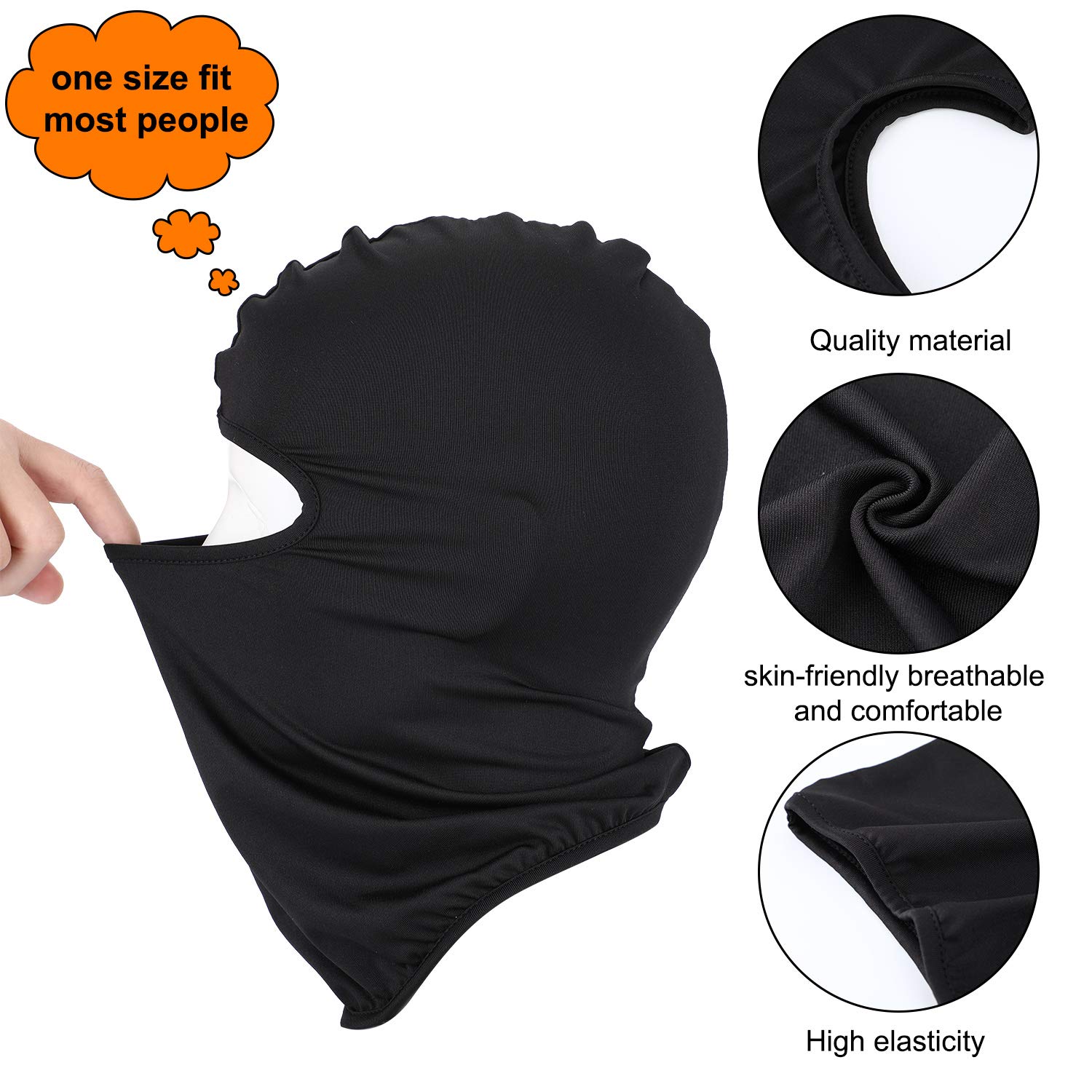 SATINIOR 8 Pieces Ski Mask Cover Full Face Mask UV Protection Summer Ice Silk Balaclava Neck Gaiter Women Men Outdoor Sport(Classic Colors)