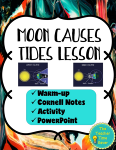moon causes tides space lesson