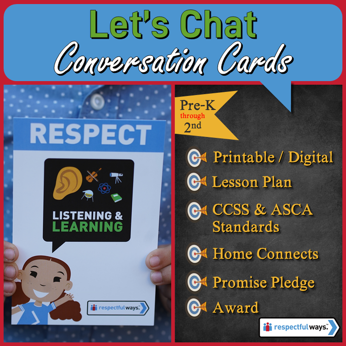 Social Emotional Learning | Distance Learning | Respect | Listening And Learning Conversation Cards | Elementary School