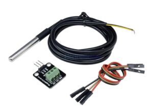 ds18b20 temperature sensor module kit with waterproof stainless steel probe for raspberry pi