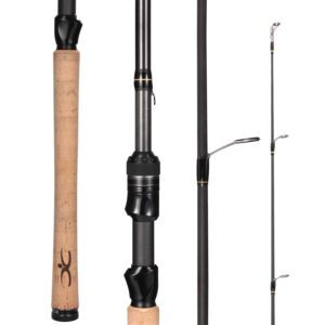 cadence essence spinning rod, strong & lightweight 24-ton graphite rod, stainless steel guides with sic inserts, freshwater or saltwater, extremely sensitive spinning rod (essence 701s-mhf)