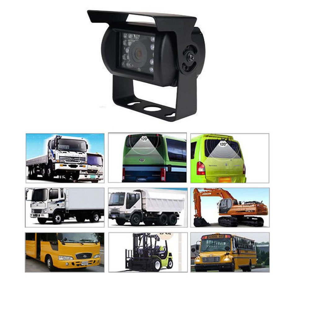 4Pin Car Vehicle Backup Rear View Reversing Parking Camera Night Vision for Truck Lorry Pickup Bus Vehicle Caravans Camping SUV 4 Pin Connector Plug Waterproof Shockproof 12V/24V