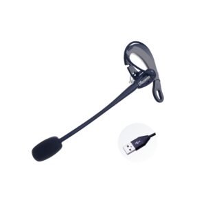 discover d713u usb earpiece headset for computer calls and meetings | compatible with zoom, skype, microsoft teams, cisco, avaya, ringcentral and more