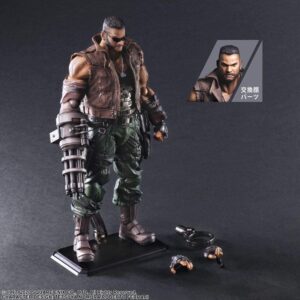 square enix final fantasy vii remake: barret wallace (version 2) play arts kai action figure